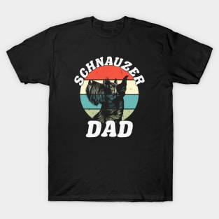 Schnauzer Dad Dog Funny Father's Day Vintage Pet T-Shirt